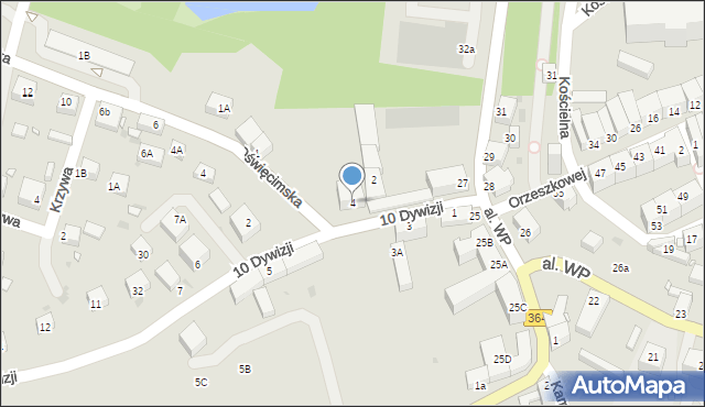 Lwówek Śląski, 10 Dywizji, 4, mapa Lwówek Śląski