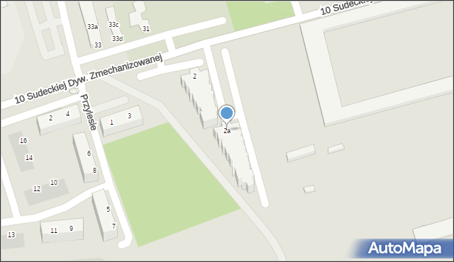 Opole, 10 Sudeckiej Dywizji Zmechanizowanej, 2a, mapa Opola