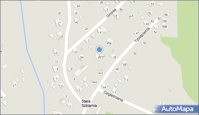 Orzesze, 1000-lecia, 43, mapa Orzesze