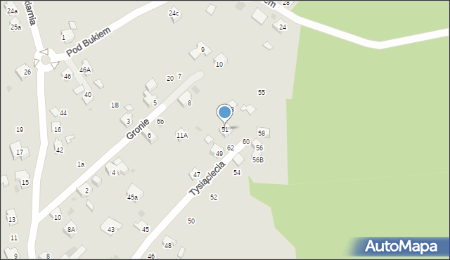 Orzesze, 1000-lecia, 51, mapa Orzesze