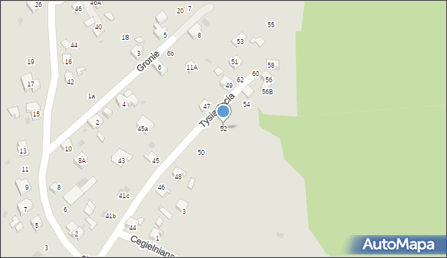 Orzesze, 1000-lecia, 52, mapa Orzesze