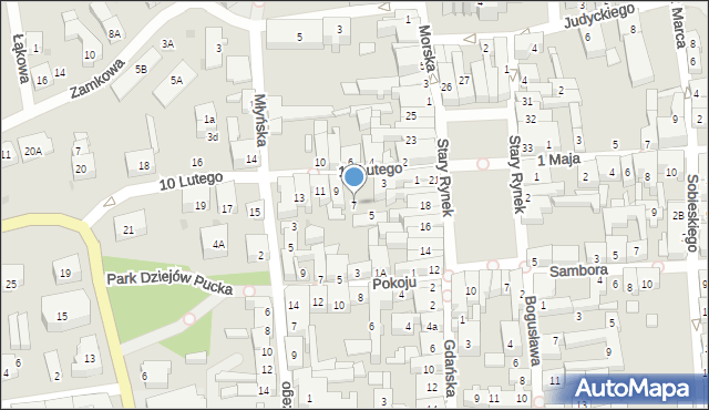 Puck, 10 Lutego, 7, mapa Puck