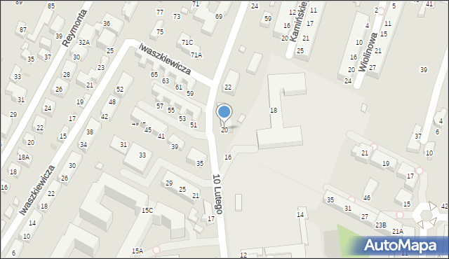 Siedlce, 10 Lutego, 20, mapa Siedlce