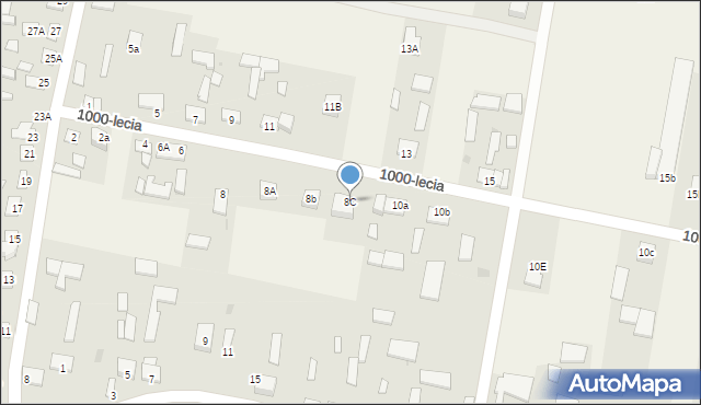 Stare Dłutowo, 1000-lecia, 8C, mapa Stare Dłutowo