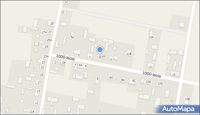 Stare Dłutowo, 1000-lecia, 9, mapa Stare Dłutowo