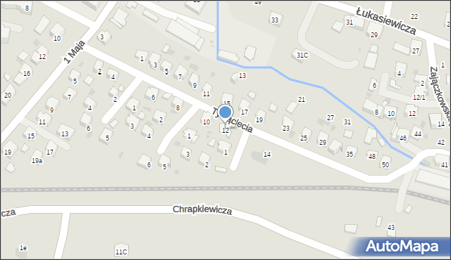 Strzyżów, 1000-Lecia, 12, mapa Strzyżów