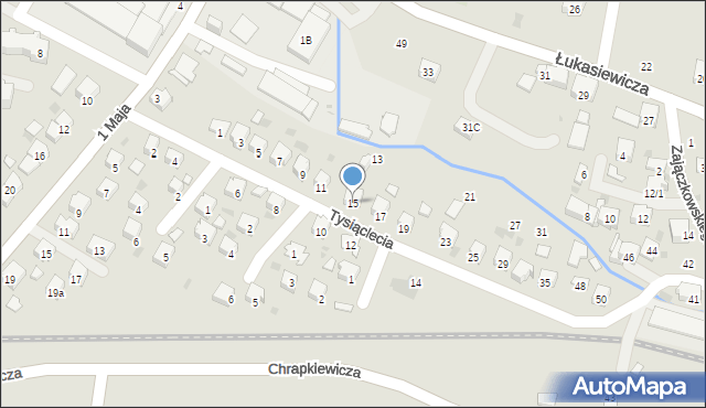 Strzyżów, 1000-Lecia, 15, mapa Strzyżów