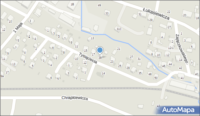 Strzyżów, 1000-Lecia, 19, mapa Strzyżów