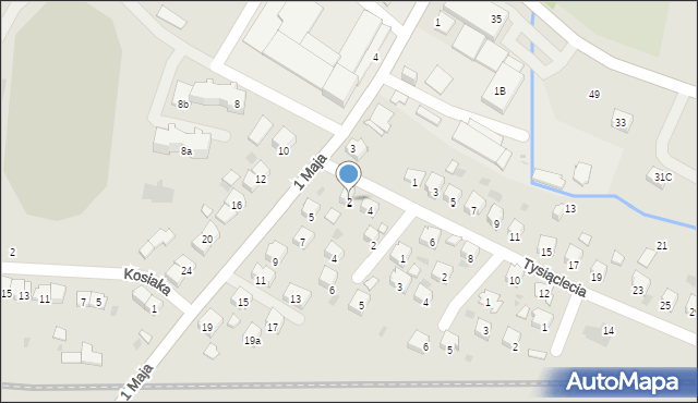 Strzyżów, 1000-Lecia, 2, mapa Strzyżów