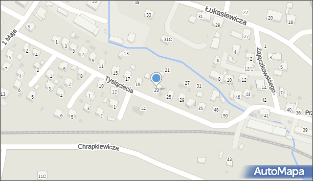 Strzyżów, 1000-Lecia, 23, mapa Strzyżów