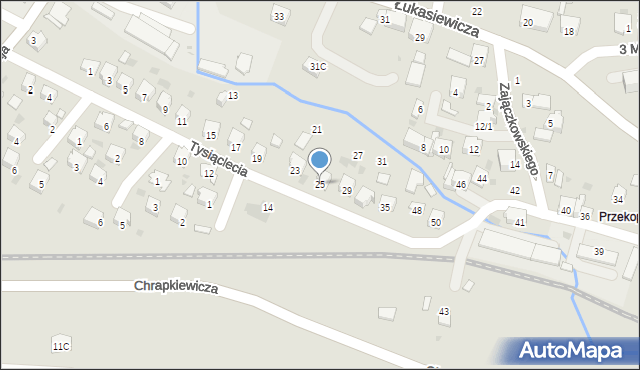 Strzyżów, 1000-Lecia, 25, mapa Strzyżów