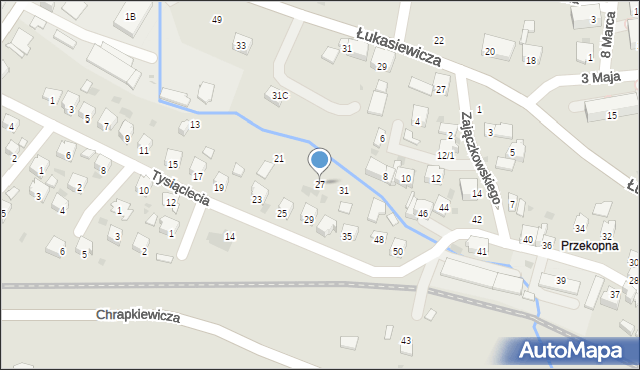 Strzyżów, 1000-Lecia, 27, mapa Strzyżów