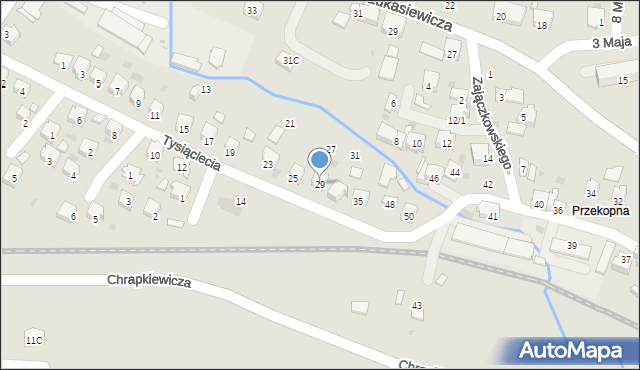 Strzyżów, 1000-Lecia, 29, mapa Strzyżów