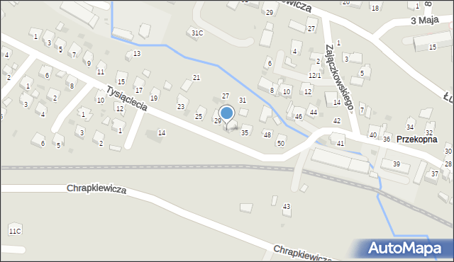 Strzyżów, 1000-Lecia, 33, mapa Strzyżów