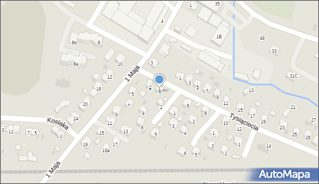 Strzyżów, 1000-Lecia, 4, mapa Strzyżów