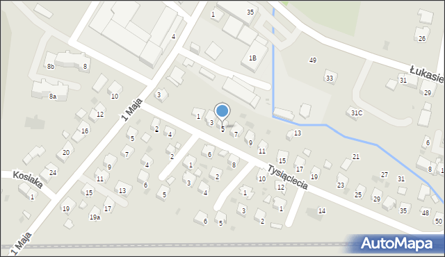 Strzyżów, 1000-Lecia, 5, mapa Strzyżów