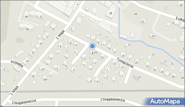 Strzyżów, 1000-Lecia, 6, mapa Strzyżów