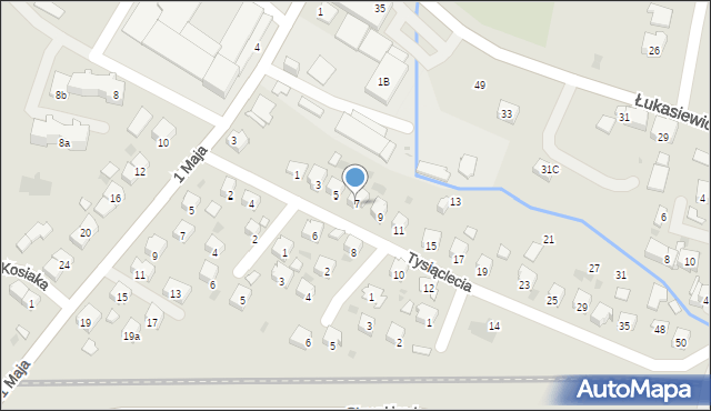 Strzyżów, 1000-Lecia, 7, mapa Strzyżów