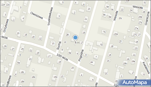 Zagościniec, 100-lecia, 6b, mapa Zagościniec