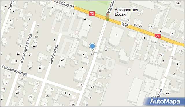 Aleksandrów Łódzki, 11 Listopada, 3a, mapa Aleksandrów Łódzki