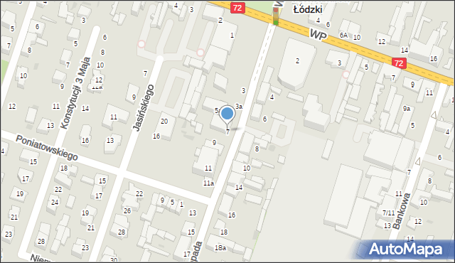 Aleksandrów Łódzki, 11 Listopada, 7, mapa Aleksandrów Łódzki