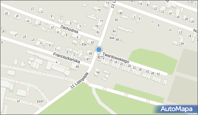 Aleksandrów Łódzki, 11 Listopada, 92, mapa Aleksandrów Łódzki