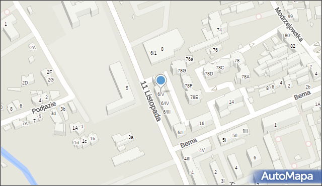 Będzin, 11 Listopada, 6II, mapa Będzin