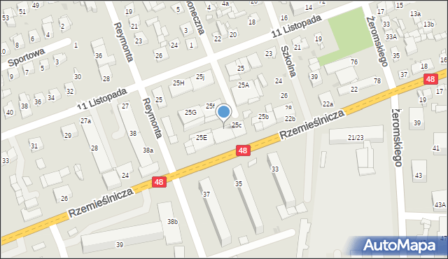 Białobrzegi, 11 Listopada, 25d, mapa Białobrzegi