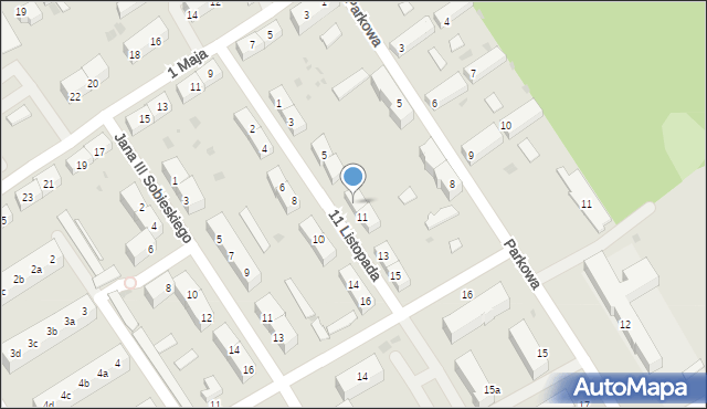 Bielawa, 11 Listopada, 9, mapa Bielawa