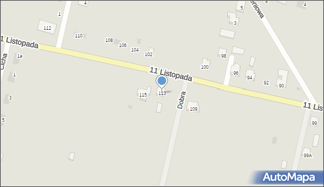 Bielsk Podlaski, 11 Listopada, 113, mapa Bielsk Podlaski
