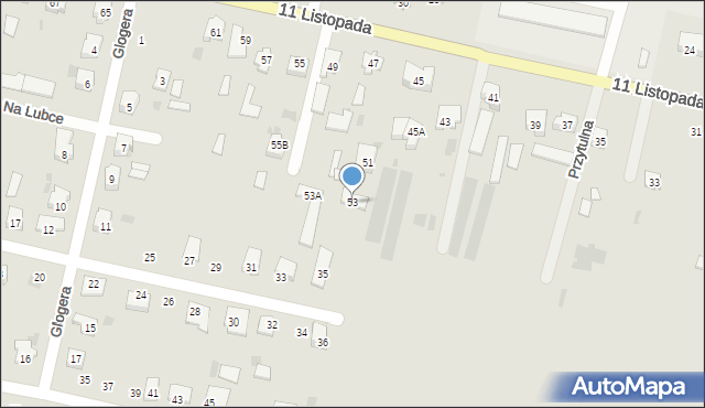 Bielsk Podlaski, 11 Listopada, 53, mapa Bielsk Podlaski
