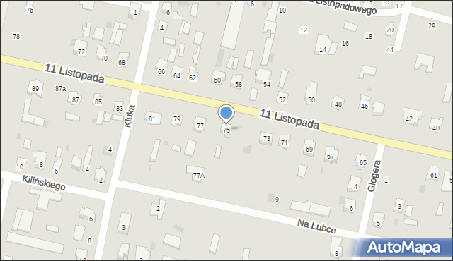 Bielsk Podlaski, 11 Listopada, 75, mapa Bielsk Podlaski