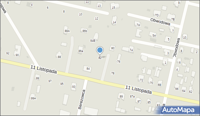 Bielsk Podlaski, 11 Listopada, 82, mapa Bielsk Podlaski