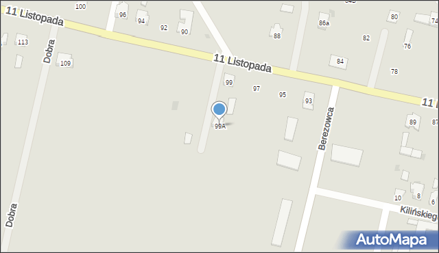Bielsk Podlaski, 11 Listopada, 99A, mapa Bielsk Podlaski