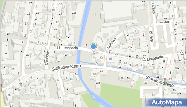 Bielsko-Biała, 11 Listopada, 12, mapa Bielsko-Białej