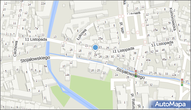 Bielsko-Biała, 11 Listopada, 24, mapa Bielsko-Białej