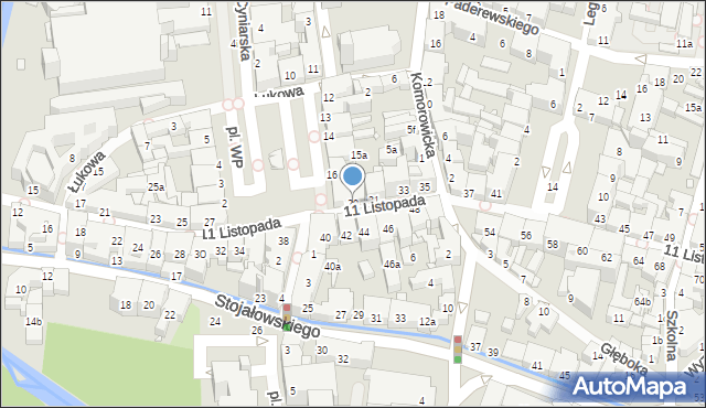 Bielsko-Biała, 11 Listopada, 29, mapa Bielsko-Białej