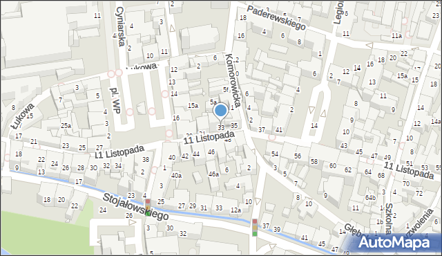 Bielsko-Biała, 11 Listopada, 33, mapa Bielsko-Białej
