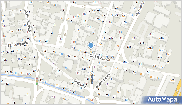 Bielsko-Biała, 11 Listopada, 49, mapa Bielsko-Białej