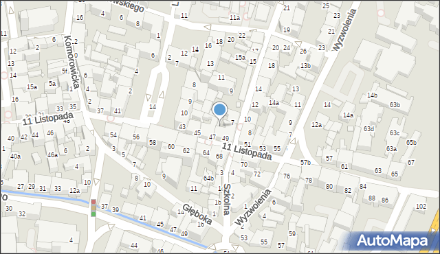 Bielsko-Biała, 11 Listopada, 49a, mapa Bielsko-Białej