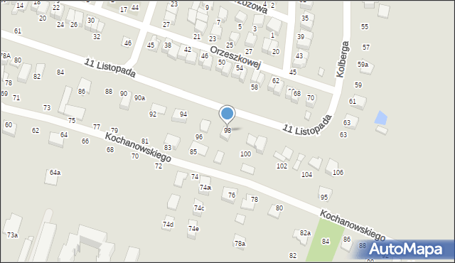 Biłgoraj, 11 Listopada, 98, mapa Biłgoraj