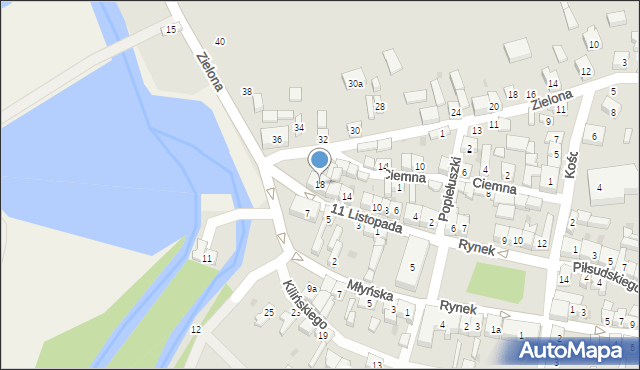 Bolesławiec, 11 Listopada, 18, mapa Bolesławca