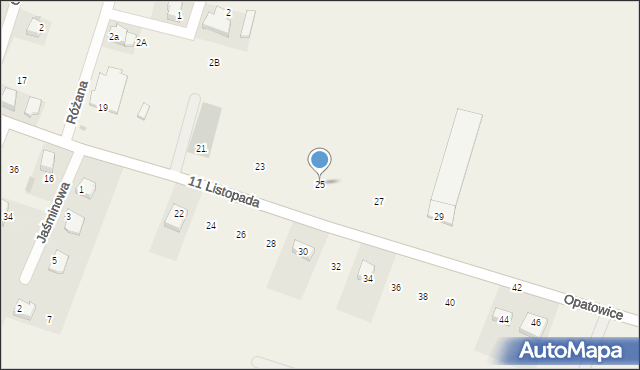 Borów, 11 Listopada, 25, mapa Borów
