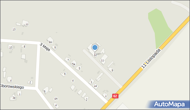 Brześć Kujawski, 11 Listopada, 12, mapa Brześć Kujawski
