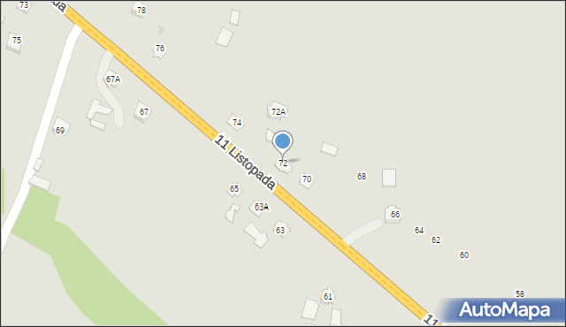 Brzostek, 11 Listopada, 72, mapa Brzostek