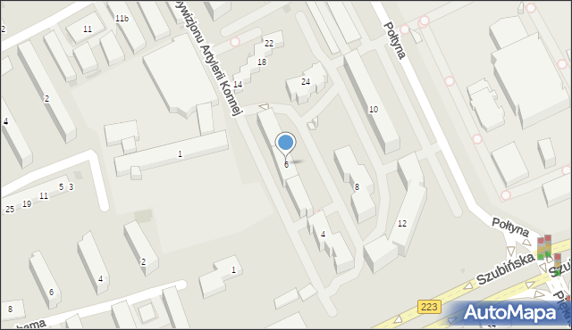 Bydgoszcz, 11 Dywizjonu Artylerii Konnej, 6, mapa Bydgoszczy