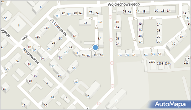 Bytom, 11 Listopada, 6B, mapa Bytomia