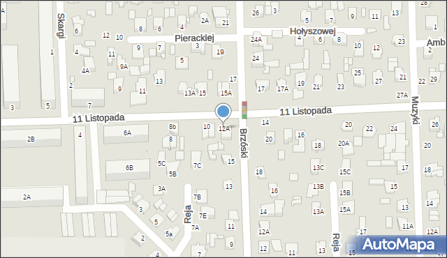 Chełm, 11 Listopada, 12A, mapa Chełma