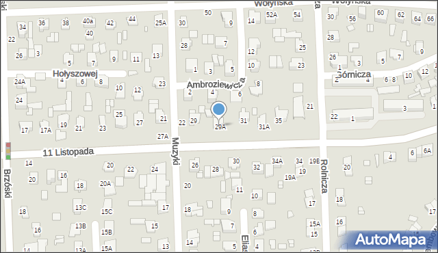 Chełm, 11 Listopada, 29A, mapa Chełma