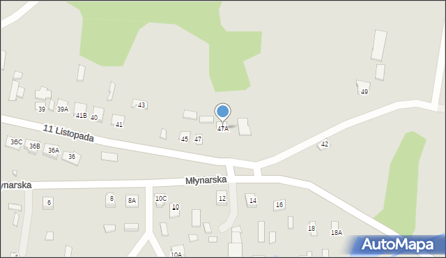 Chorzele, 11 Listopada, 47A, mapa Chorzele